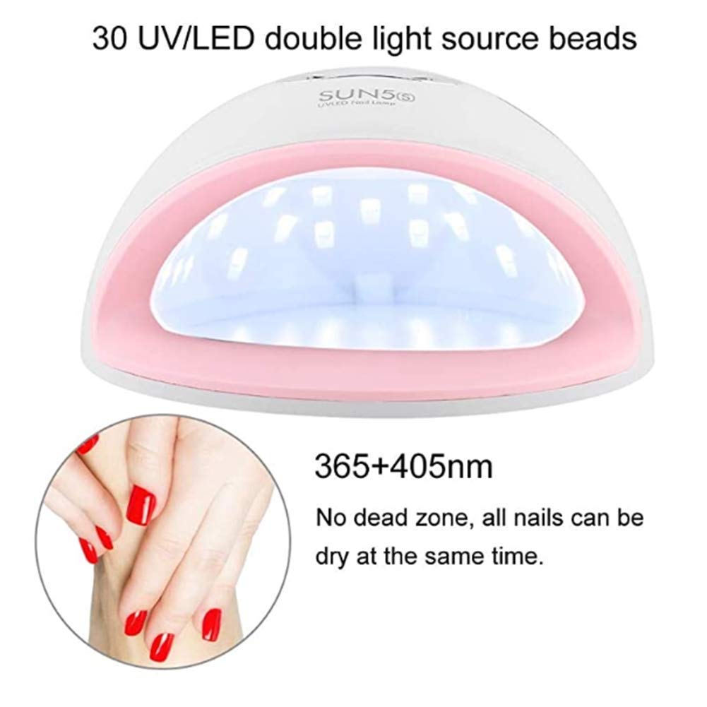 Lámpara para Uñas, 72W Profesional UV LED Gel Secadora De Uñas Luz Smart Auto-Sensing with 4 Timer Setting 10/30/60 / 99S