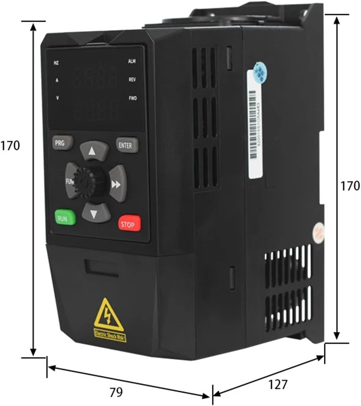 1ph to 3ph VFD Frequency Converter 220V Input 3ph Output 0.4-3KW Variable Frequency Drive for Three Phase Motor(0.75KW)