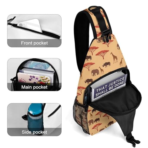 Bolso cruzado estilo safari con correa ajustable para senderismo miniatura 4