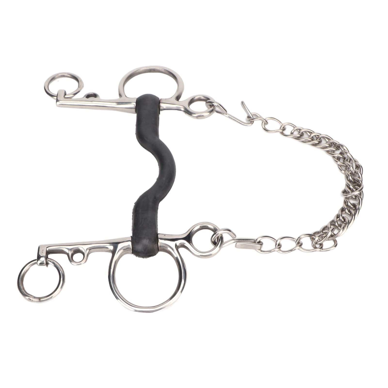 Imboccatura Cavallo in Acciaio Inox con Rivestimento in Gomma, 127mm - e antiruggine, Morbida Pressione distribuita, Ideale per Il Controllo Confortevole del Cavallo