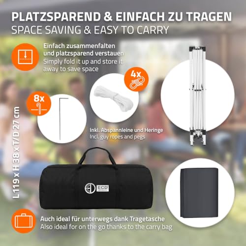 Carpa impermeable y resistente 3x6 m con protección UV 50+ ECD Germany 7