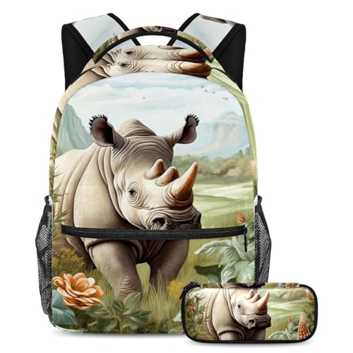 Cartable Art Rhino avec fleurs 286 grand sac à dos fille garçon contre le désordre