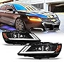 AKKON - [Switchback LED Signal]For 2014-2020 Chevy Impala LED DRL Black Bezel Dual Projector Headlight Lamp Assembly