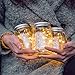 Gadgy ® Lámpara Solar Mason Jar Tarro Cristal Set Luces de Hadas | 3 Pzs | 20 LED’s Luz Blanca Cálida | Jarra Jardín Exterior Interior Colgar Farol