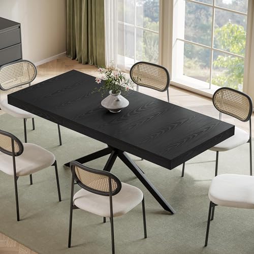 Extendable Dining Room Table for 4 6 8, 55
