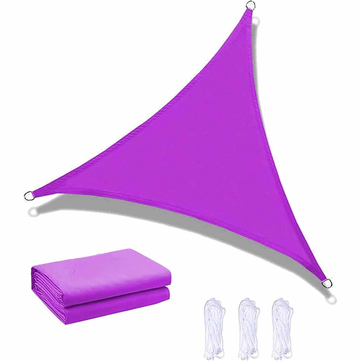 Voile d'ombrage triangulaire imperméable en tissu Oxford 3x3x4m