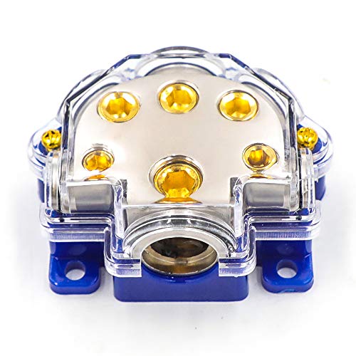 5 Way Out Power Ground Distributor Block Fuse Holder for Car Vehicle Audio