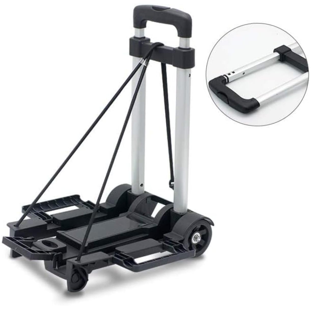 Healvian Carrito Plegable De Ruedas para Hogar y Camping Carrito Portátil De Mano Plataforma De Carga para Equipaje y Transporte