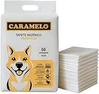Tapete Higiênico Pet Caramelo 60x60 – 50 Unidades | Ultra Absorvente, Antiodor, Vedação Total | Para Cães Filhotes e Adultos