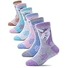 ProEtrade Calcetines de lana merino para niños y niñas, gruesos, térmicos, cálidos, para invierno, senderismo, pesados, acogedores, paquete de 6