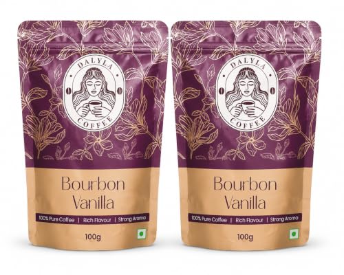 Image of Bourbon Vanilla Premium Instant Coffee 200 G (100g x 2), Rich Aroma, Strong Flavor, Smooth Blend for Hot & Cold Coffee, Desserts & Baking