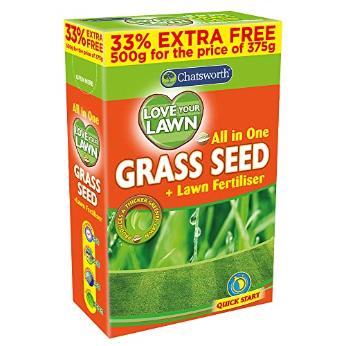 Chatsworth Love Your Lawn Grass Seed, Ready To Use, 500 G, Clear