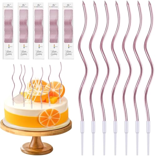 Pack of 54 Birthday Candles, Rose Gold, Curved Cake Candles, Birthday Candles, Rose Gold Candles, Birthday Candles for Cake Candles, Birthday Cake Candle, Birthday Wedding Party Decoration Pack of 54 Birthday Candles, Rose Gold, Curved Cake Candles, Birthday Candles, Rose Gold Candles, Birthday Candles for Cake Candles, Birthday Cake Candle, Birthday Wedding Party Decoration