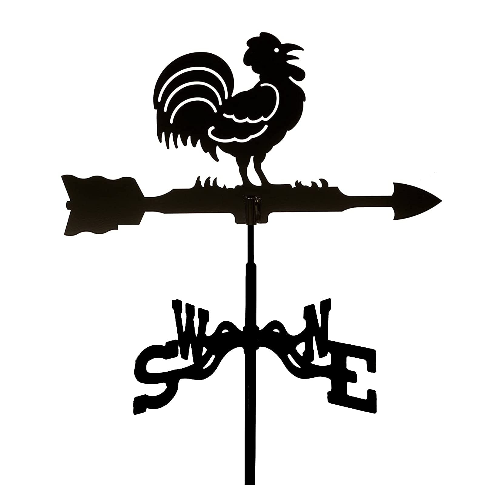 Girouette en métal avec ornement haut de gamme et piquet de jardin longue durée