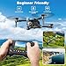 Drone with Camera - Drone with Screen on Controller for Beginners, Foldable Remote Control Quadcopter with Gesture Control, 3D Flip, One Key Start, Emergency Stop, 2 Batteries, Easier to use to use