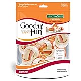 Good 'N' Fun Rawhide Bones, Triple Flavor Chews, 6-Count