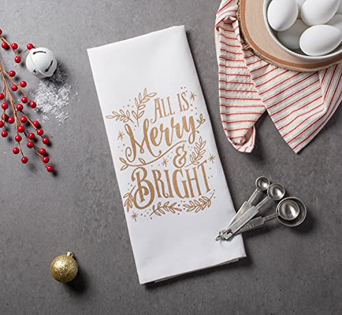 Image of DII Christmas Tea Towels Decorative Kitchen Dish Towel Set, 18x28, Merry & Bright, 2 Piece