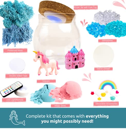 Make It Up Terrarium Arts And Crafts Kit For Kids Led Night Light Up & Remote Unicorn Birthday Gifts Toys For Girls Ages 4 5 6 7 8 9 10 Year Old #TOP3