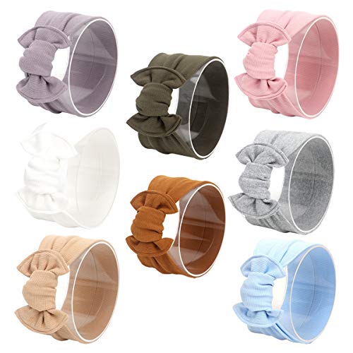 Baby Stretchy Headband Turban Knotted, Girl's Hairbands with Bows Big Hair Bow Headband for Infant Baby Girls (SM13)