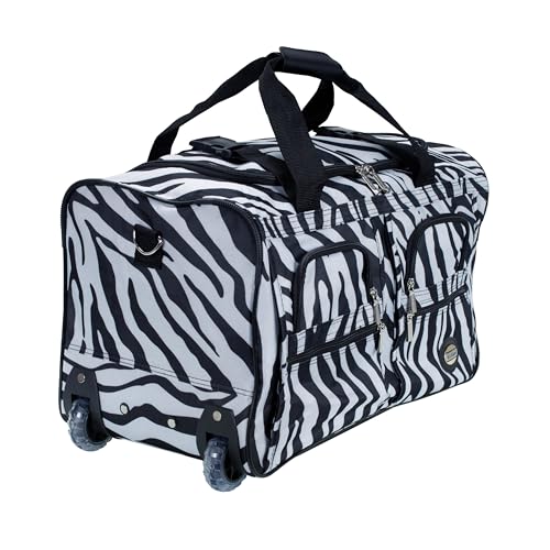 Image of Rockland Rolling Duffel Bag, Black, 22 inch