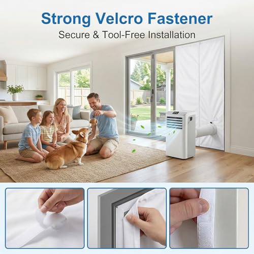 Kit d’étanchéité mobile pour climatiseur – 100 × 210 cm avec cordon – vue 4