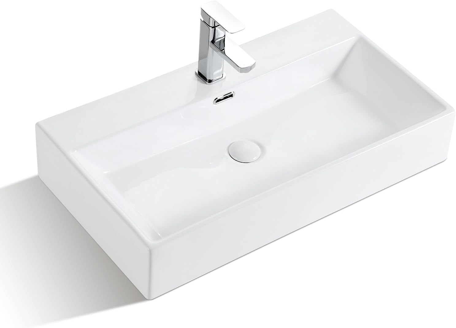Gotonovo Waschbecken Rosette Platte - 3-zu-1 Lochabdeckung Chrom