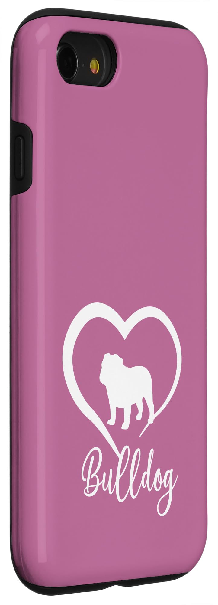 iPhone SE (2020) / 7 / 8 Bulldog Cute Bulldog Silhouette Heart Shape Case - Image 3