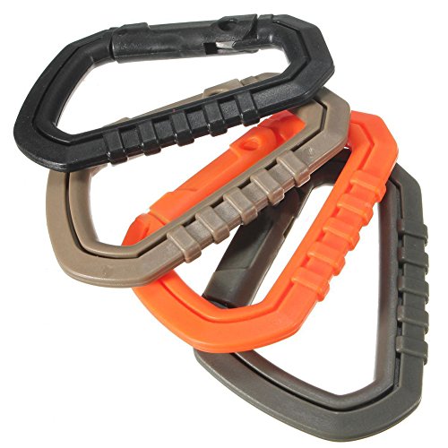 Mocturnity 4Pcs MosquetóN de Acero D-Ring Hook Clip Hebilla de Camping Complemento