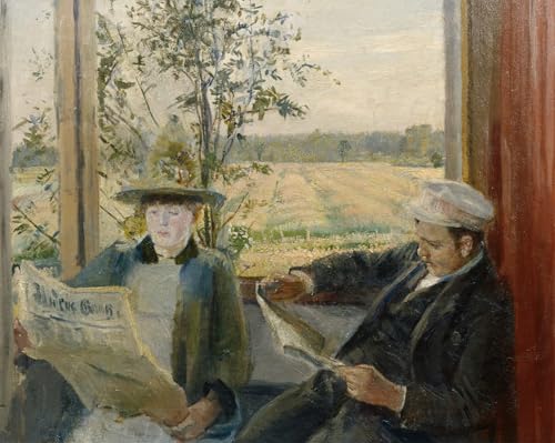 Peinture sur toile Oda lisant le journal grand format pour chambre à coucher