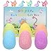 Bombe da Bagno per Bambini con Sorpresa All'interno, 6PCS Dino Egg Bombe da Bagno Frizzanti Naturali Fatte Mano Giocattoli di Dinosauro Unicorno per Ragazze Ragazzi Set Regalo di Pasqua di Compleanno