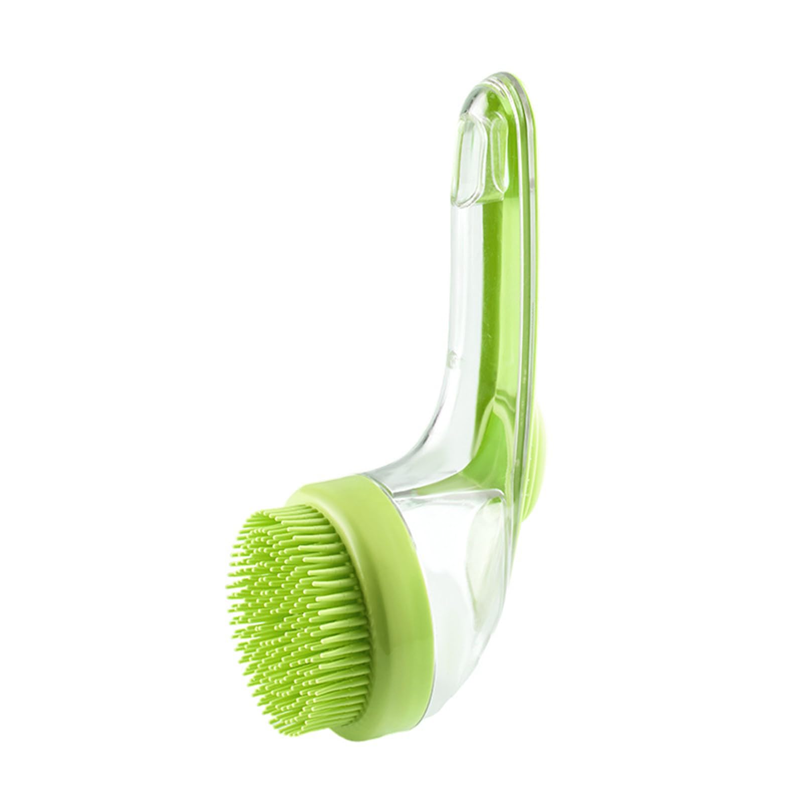 Pet Bath Brush, 2 in 1 Dog Bath Brushs, Dog Scrubber with Built-In Shampoo Dispenser, Shampoo Massage Baths Brush Long Handle, for Long Short Haired Dogs Cats Shower (Green,Fine)