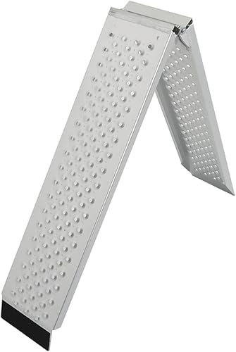 Miniatura 3 de SEBLAFF Rampa de carga de motocicleta de 6.5 pies de largo x 8.5 pulgadas de ancho, 600 libras de repuesto para motocicleta, camión, motos de cross,