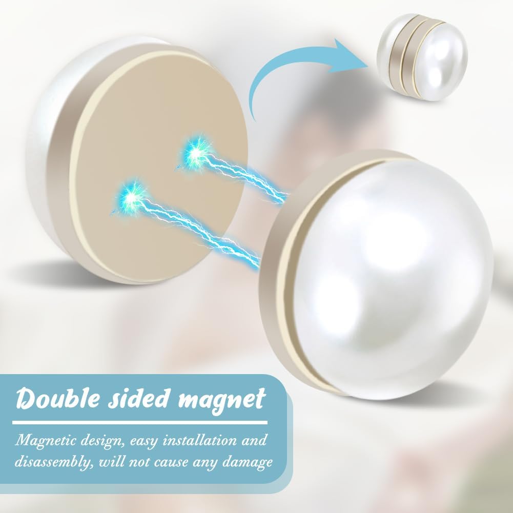 12 Set Veil Weights: Double-Sided Pearl Dress Weights, Secures Long Veils for Outdoor Weddings - Gifts for Brides (White) - Image 7