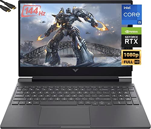 2022 Newest HP Victus Gaming Laptop,15.6' FHD IPS Anti-Glare 144Hz Display, Intel Core i5-12450H, 64GB RAM, 2TB PCIe NVMe SSD, GeForce GTX 1650 , Backlit Keyboard ,W11H- Mica Silver