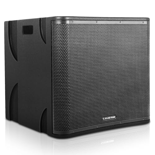Image of Sound Town CARME Series 1400W 15 inch Powered Subwoofer with DSP, LPF, Birch Plywood, Black (CARME-15SPW)