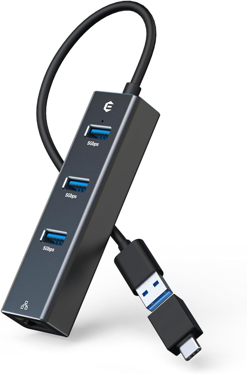 Tymyp Adapter, 4 Port USB to Adapter, 3 Ports USB 3.0