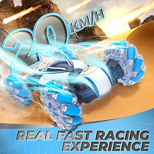 Image of Dysaim Gesture Sensing RC Stunt Car Toys for 6-12 Boys&Girls - Birthday for Kids, Hand Controlled 2.4Ghz Remote Control Twist Cars, 4WD Transform All-Terrain Off Road Vehicle