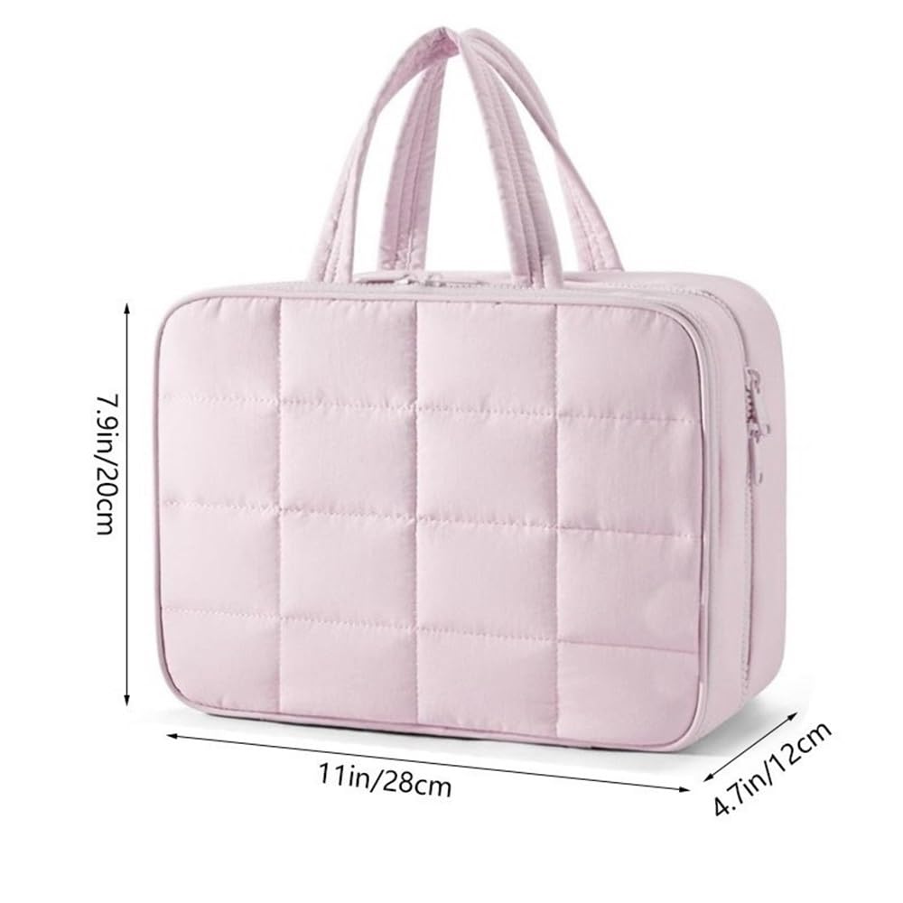 Borsa cosmetica multifunzionale Borsa da toilette unisex da appendere, rosa