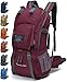 MOUNTAINTOP 40L Wanderrucksack Trekkingrucksack Damen Herren Outdoor Reiserucksack mit Regenhülle für Camping Klettern Wandern Sport (Fuchsia)