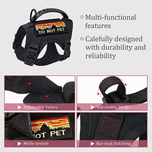 nanappice Tactical Cat Harness for Walking Escape Proof,Adjustable Pet Vest Harness,Soft Mesh Padding Large Cat,Small Dog with Quick-Release Buckle and Rubber Handle