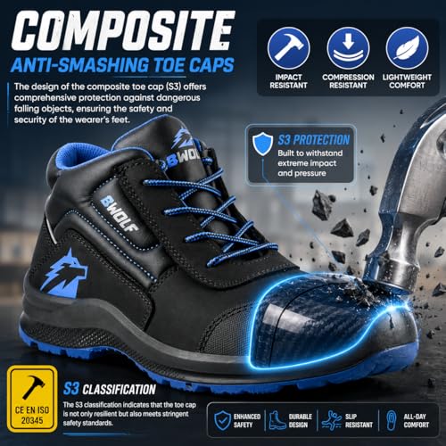 Chaussures de securite anti glisse et imperméables BWOLF