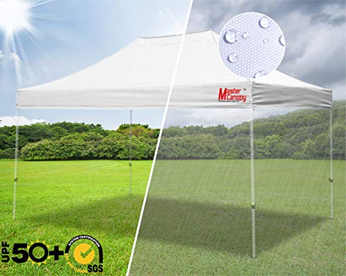 Image of MASTERCANOPY 10x15 Replacement Pop Up Canopy Top for Kingkong Frame White