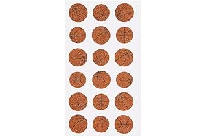 3-D Basketball Glitter Foam Dimensional Stickers - Perfect for Scrapbooking, Crafts, and More