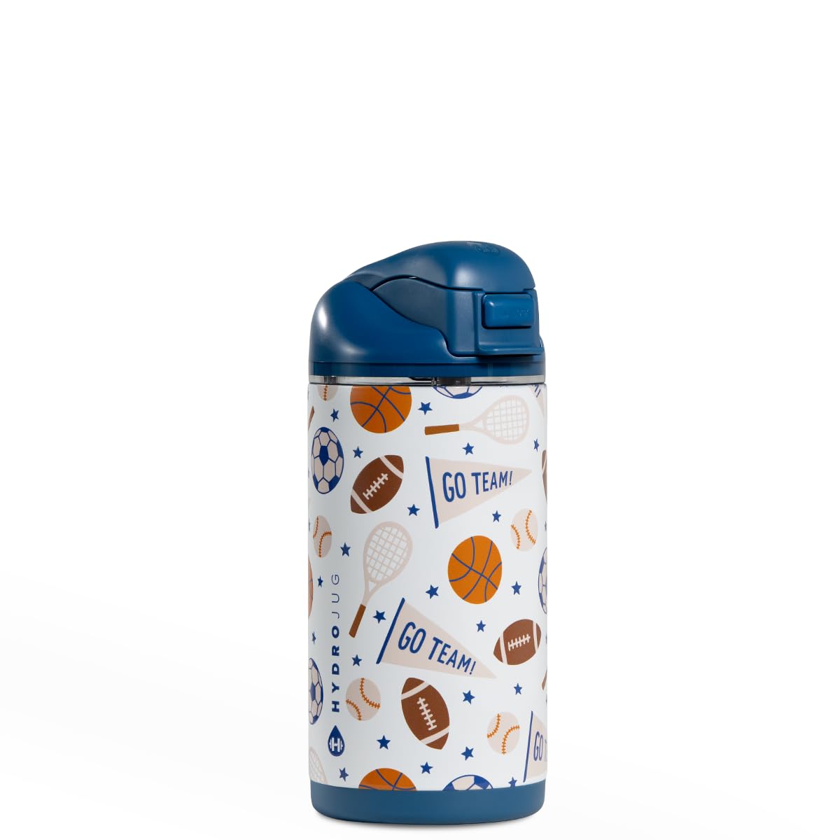 HydroJug Ease2o 14oz Kids Water Bottle with Straw & Chug Lid, All-Stars