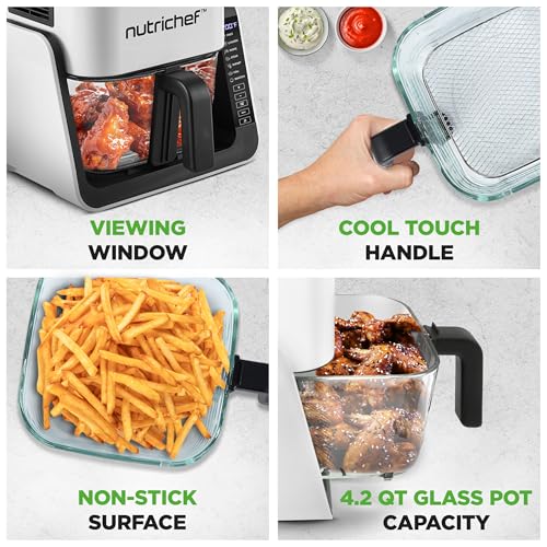 NutriChef 4 QT Air Fryer & Grill NCAF538TW の商品画像 4