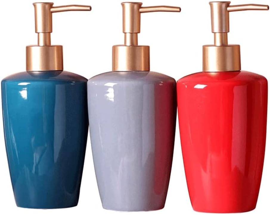 13OZ Ceramics Soap Dispenser with Pump Creative Lotion Dispensers refillable Lotion Bottle for Toilets Showers ect