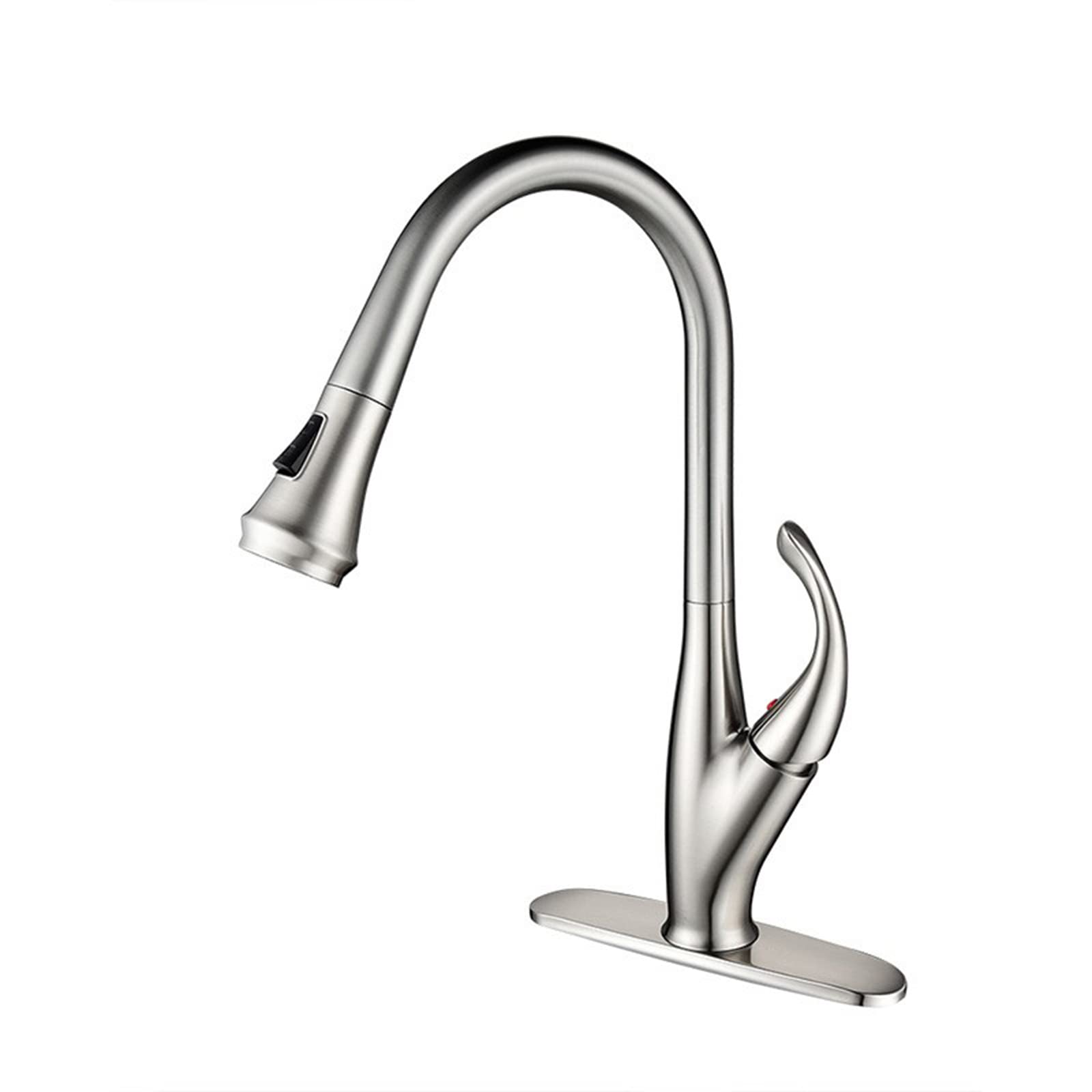 VDOQTLJT Kitchen Faucet with Pull Down Sprayer Brushed Brass Out Faucets Commercial Modern Sink Hot and Cold Water