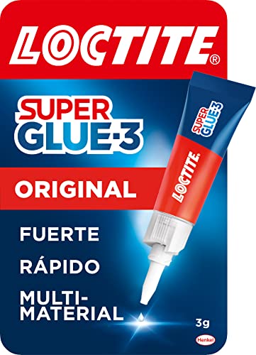 Pegamentos Fuertes Loctite Super Glue-3 Original, pegamento universal con triple resistencia, adhesivo transparente, pegamento instantáneo y...