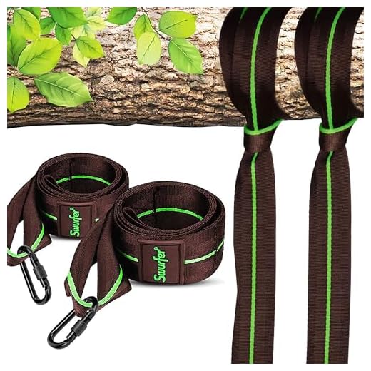 Swurfer Tree Swing Straps Hanging Kit- Durable Weatherproof Tree Attachment Straps - Hang Any Swing or Hammock (5 Feet - 2 Straps)