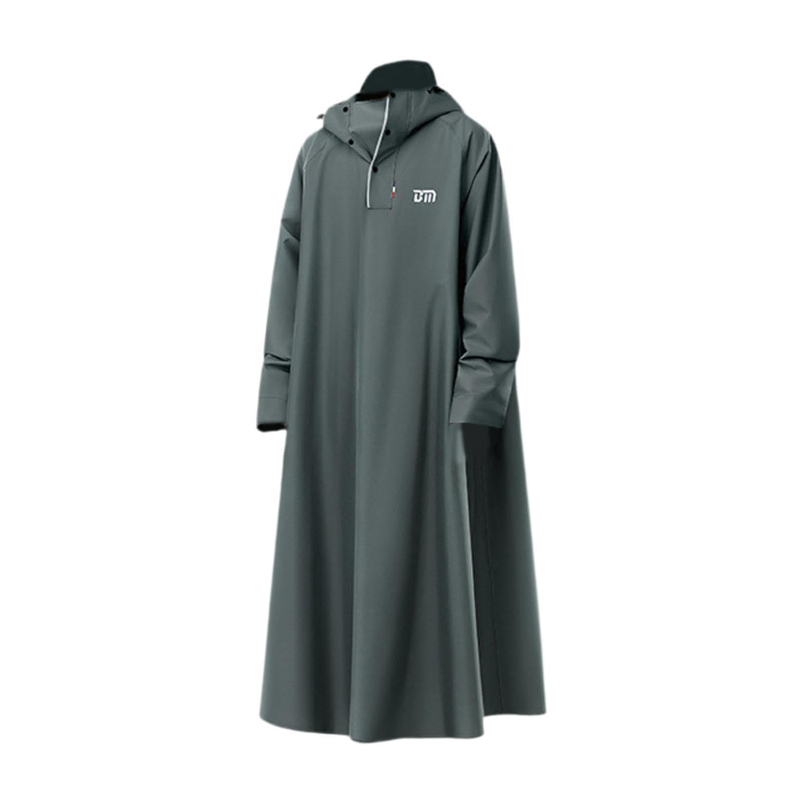Imperméable avec Capuche Réglable Poncho de Pluie Réutilisable Manteau Imperméable Portable Cape Coupe-Vent Légère en Oxford et PVC Adapté à la